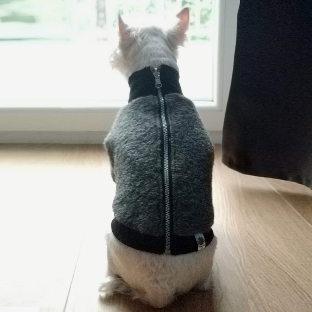 Szaro srebrna kurtka dla Psa | Woolly! Stone zdjęcie 6